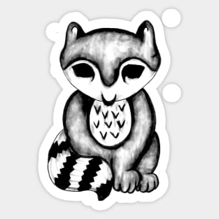 Creepy Cute Raccoon Sticker